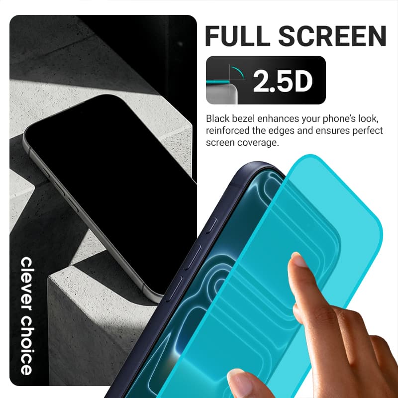 Crong OptiRed Glass - Tempered glass with blue light filter iPhone 17 Pro 7