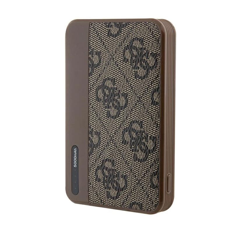 Guess 4G Leather Metal Logo - Power Bank 5000 mAh 15W (brown) 5