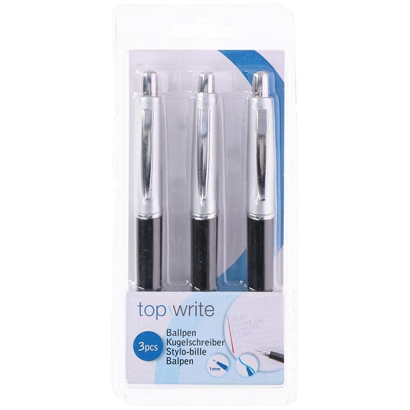 Topwrite - Ballpoint pen blue 3 pcs. 2