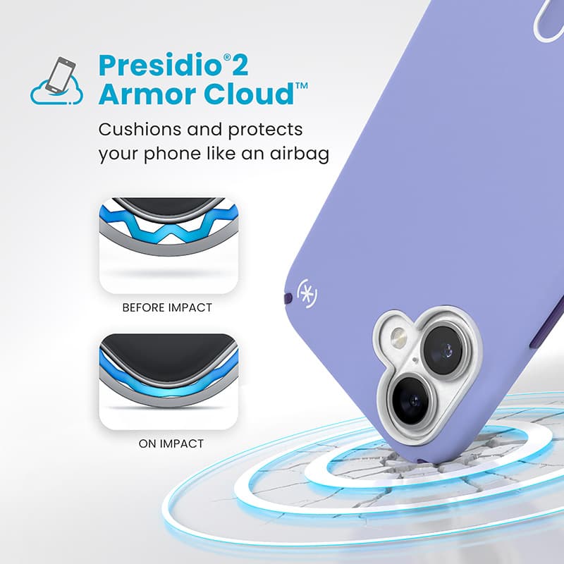 Speck Presidio2 Pro ClickLock & MagSafe - iPhone 16 Plus Case (Future Lavender / Cassis Purple / White) 4