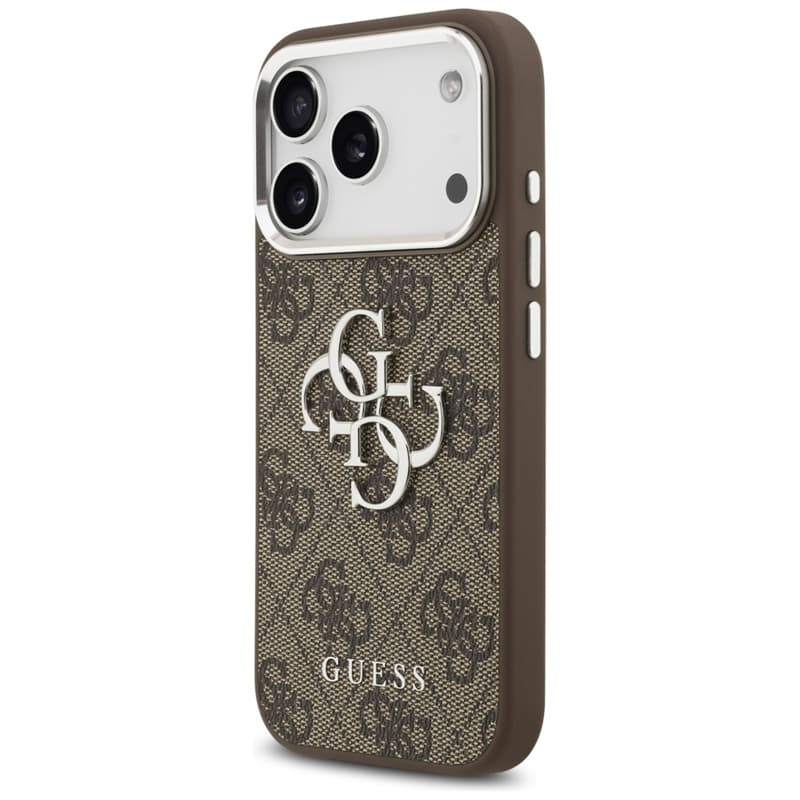 Guess 4G Big 4G Classic Logo - Case iPhone 17 Pro (Brown / Silver) 2