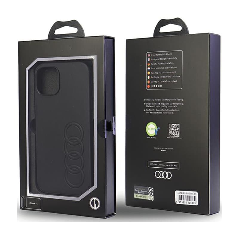 Audi Synthetic Leather - Case for iPhone 14 (Black) 7
