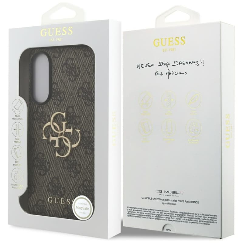 Guess Big 4G Logo Classic Logo - Case for Samsung Galaxy S25 Edge (brown) 8