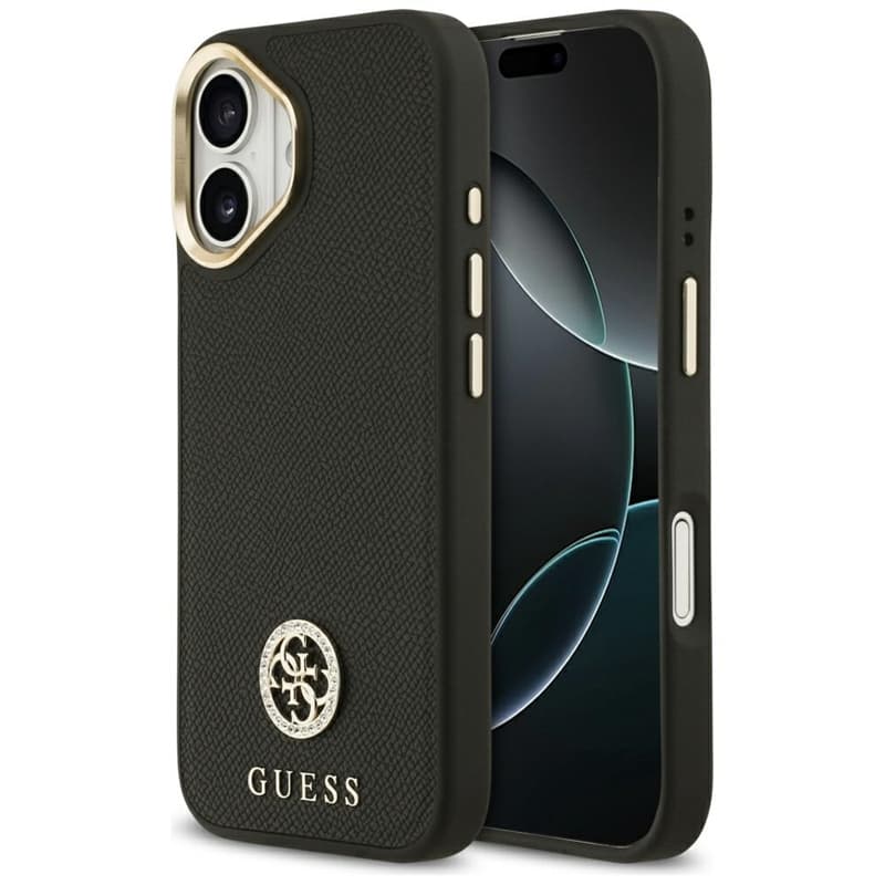 Guess Grained Strass Logo MagSafe - Case iPhone 17 (black) 1