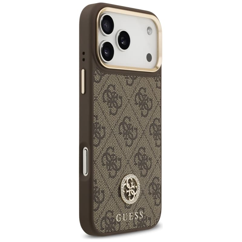 Guess 4G Strass Logo MagSafe - Case iPhone 17 Pro Max (Brown) 4