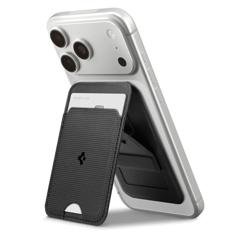 Spigen S314-1 Slim Fold Tripod MagSafe - Magnetic Wallet with Stand Function (Black)