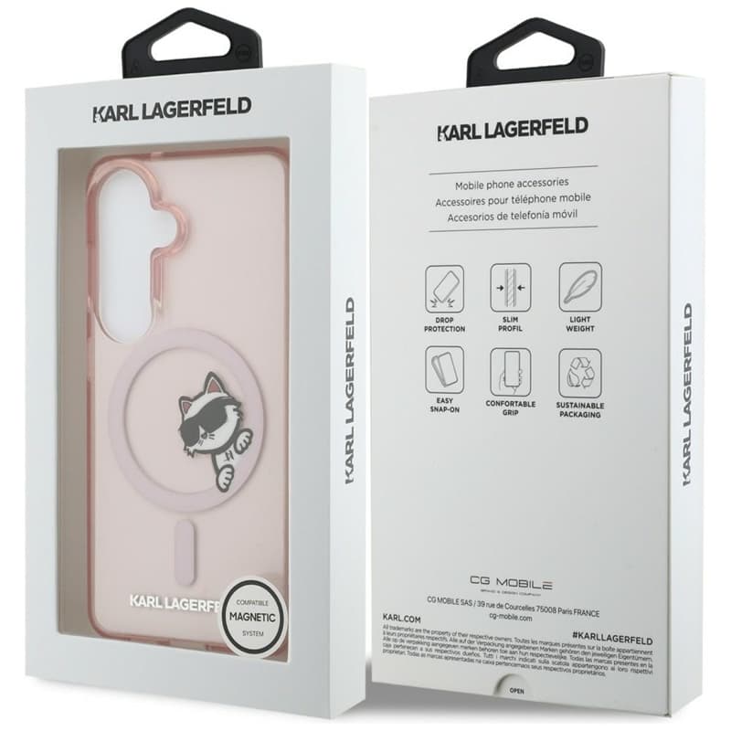 Karl Lagerfeld IML Peekaboo Choupette MagSafe - Samsung Galaxy S26 Case (Pink) 8
