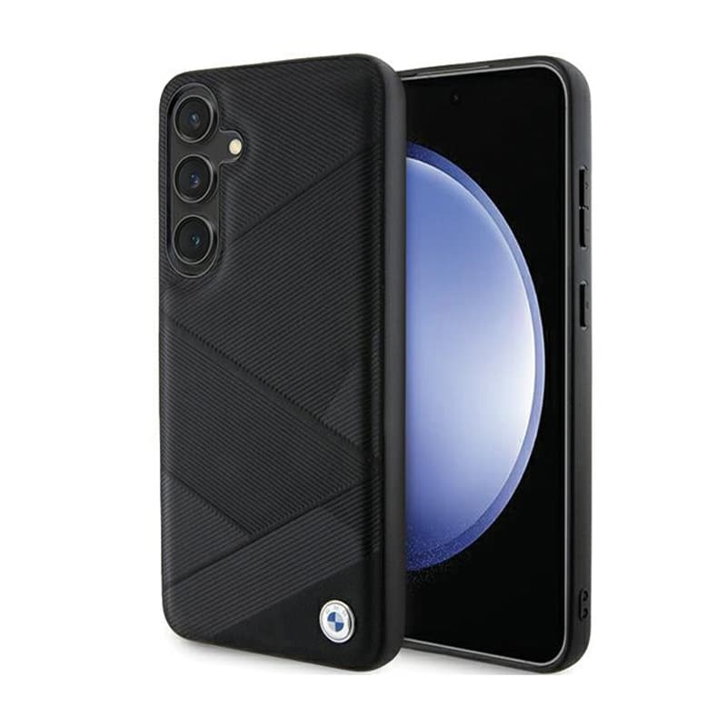 BMW Signature Leather Crossing Lines Pattern - Case for Samsung Galaxy S24 (black) 1