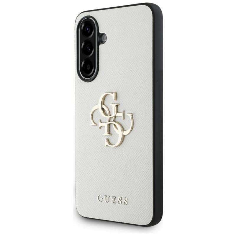 Guess Grained Big 4G Logo Small Classic Logo - Case for Samsung Galaxy A56 5G (beige)