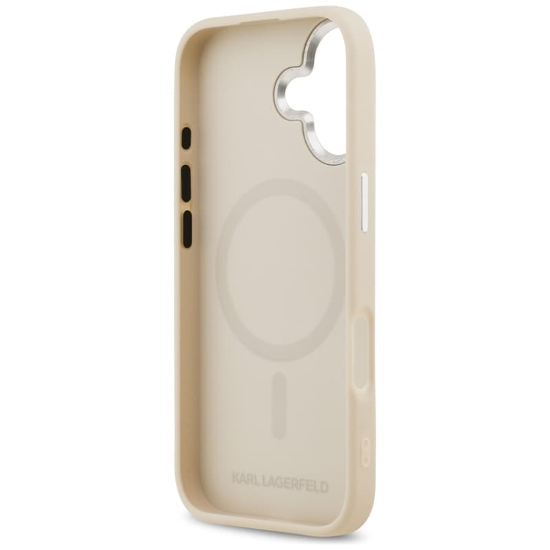 Karl Lagerfeld Karl & Choupette Pins MagSafe - Case for iPhone 17 (beige) 7