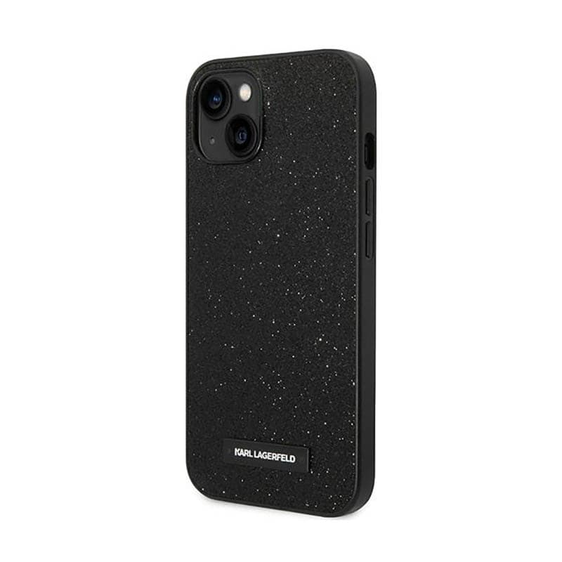 Karl Lagerfeld Glitter Plaque Logo - Case for iPhone 14 Plus (Black) 2