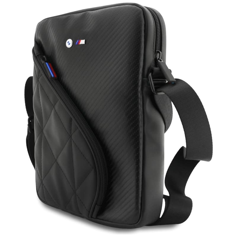 BMW Carbon Pockets & Metal Logo - 10" Tablet Bag (Black) 2