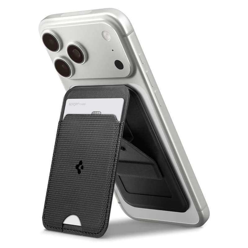 Spigen S314-3 Slim Fold Tripod MagSafe - Magnetic Wallet with Stand Function (Black)