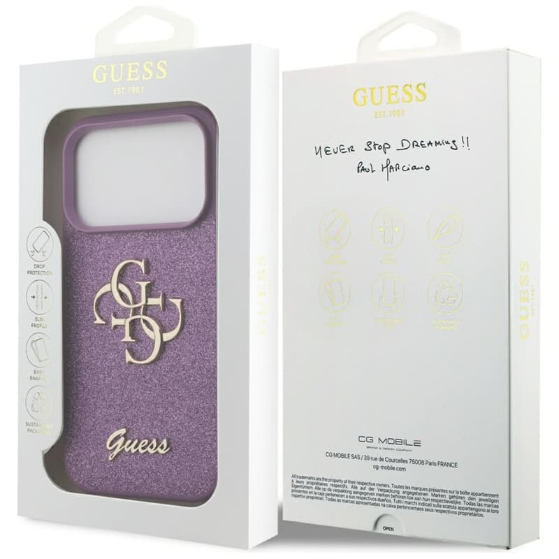 Guess Fixed Glitter Big 4G - Case iPhone 17 Pro (lilac) 8