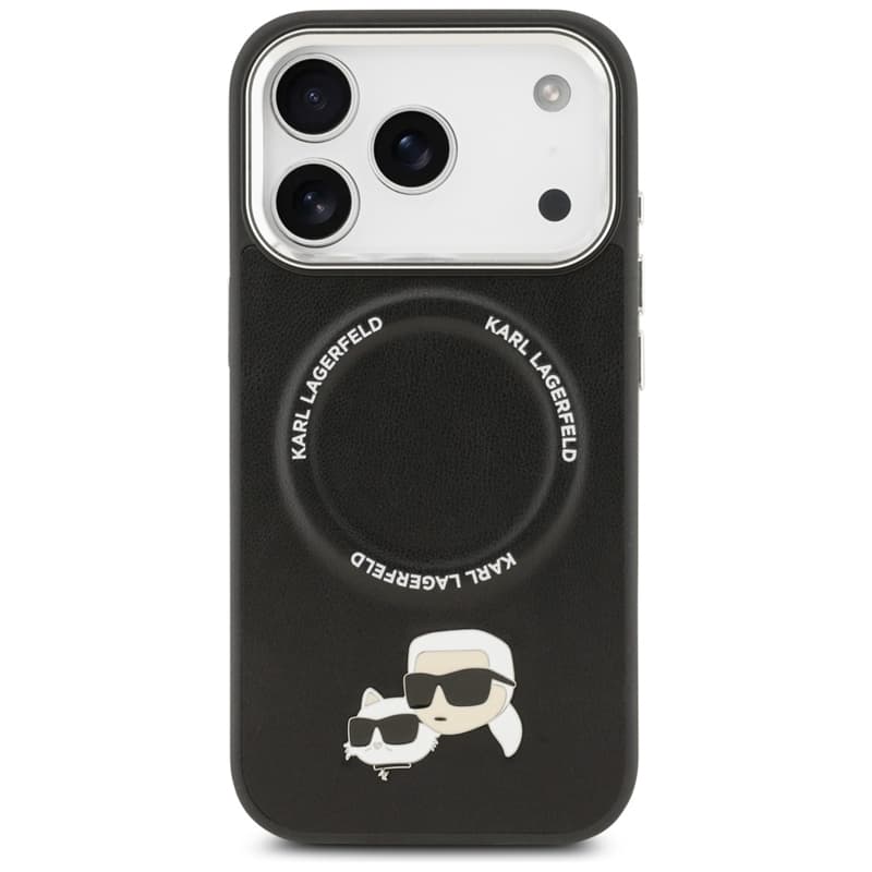 Karl Lagerfeld Karl & Choupette Pins MagSafe - Case for iPhone 17 Pro (black) 3