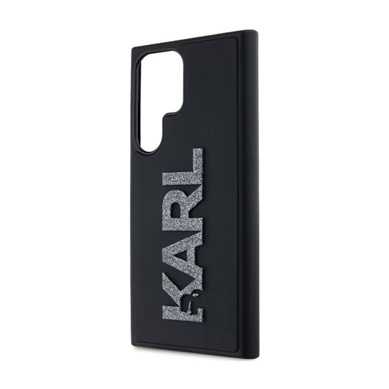 Karl Lagerfeld 3D Rubber Glitter Logo - Samsung Galaxy S23 Ultra Case (black) 5
