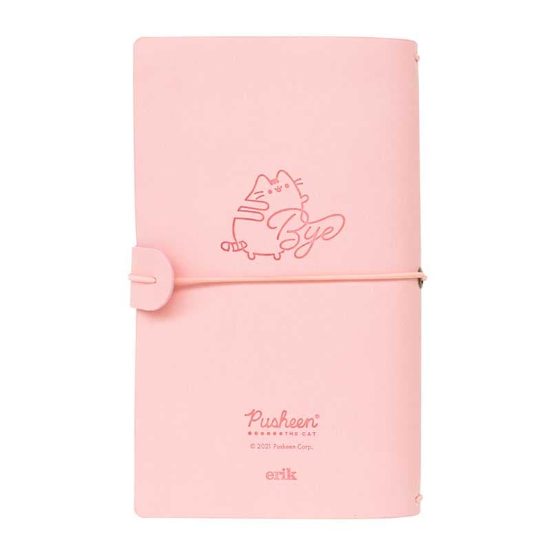 Pusheen – Leather Travel Notebook B6 (Pink) 2