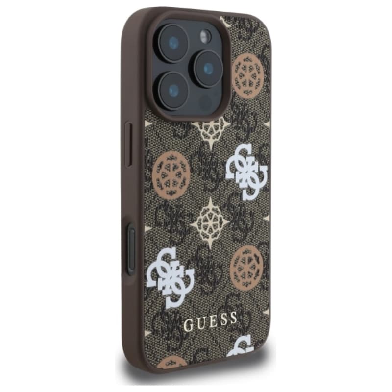 Guess Peony On 4G Background MagSafe - Case for iPhone 16 Pro Max (brown) 4