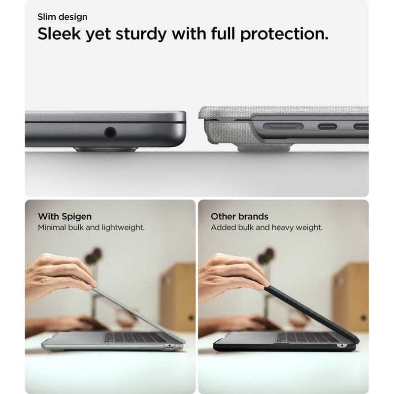 Spigen Urban Fit - Case for MacBook Air 13.6" (M5/M4/M3/M2/2026-2022) (Heather Grey) 8