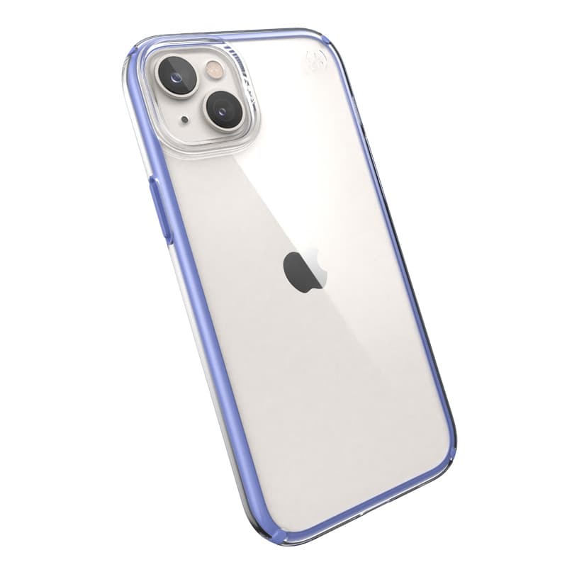 Speck Presidio Perfect-Clear with Impact Geometry - iPhone 15 Plus / 14 Plus Case with MICROBAN Coating (Clear / Grounded Purple) 7