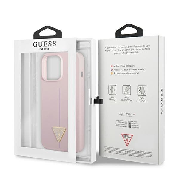 Guess Silicone Triangle Logo - Cover iPhone 13 Pro Max(Purple) 8