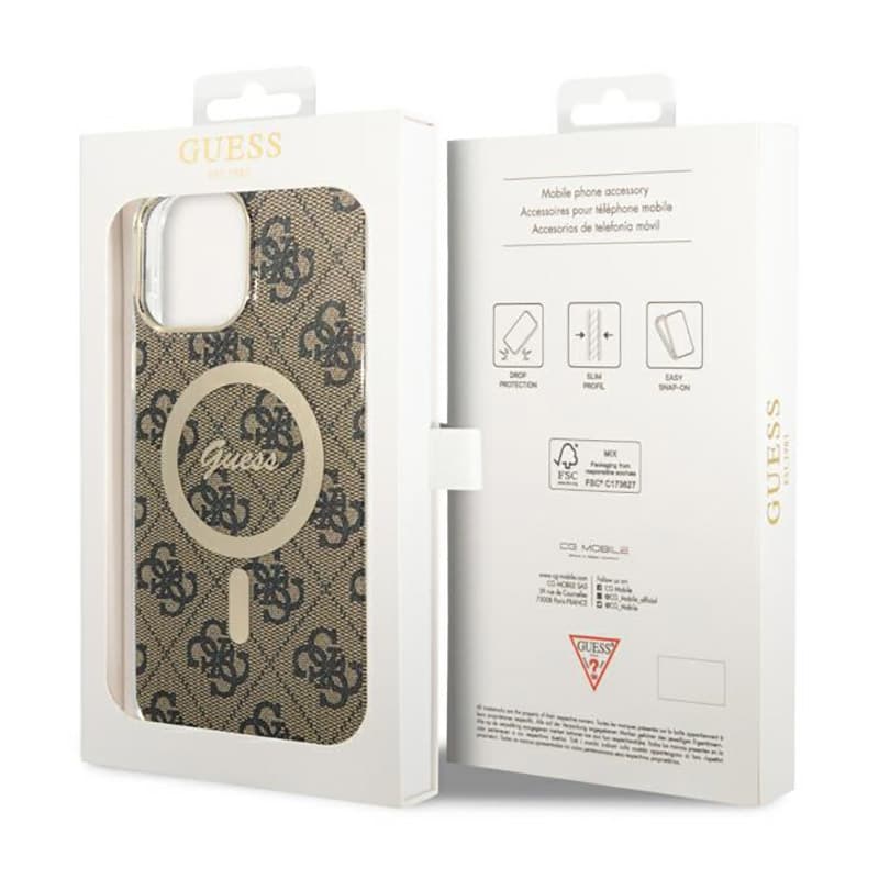 Guess 4G MagSafe - Case for iPhone 13 Pro Max (Brown) 8
