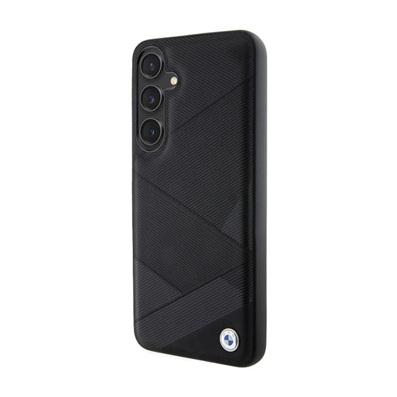 BMW Signature Leather Crossing Lines Pattern - Case for Samsung Galaxy S24 (black) 2