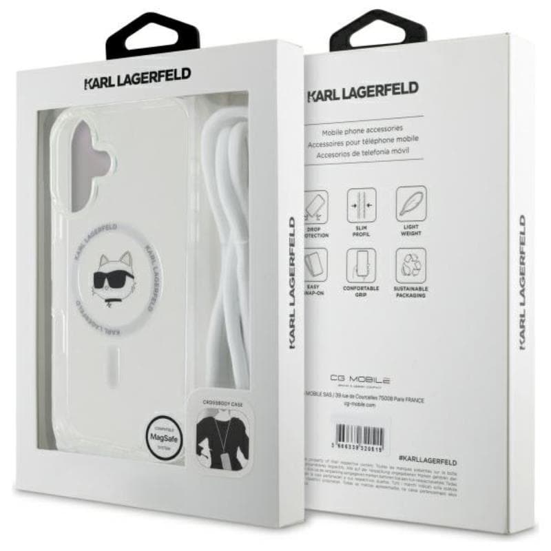 Karl Lagerfeld IML Choupette Head & Cord MagSafe - Case for iPhone 16 (transparent) 7
