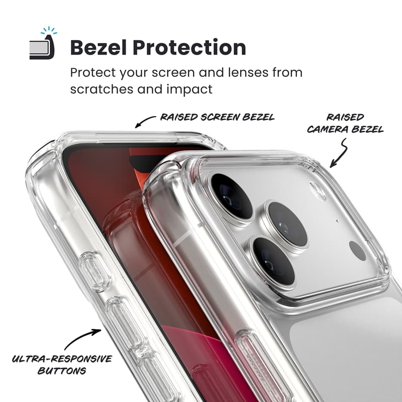 Speck Presidio Perfect-Clear - iPhone 17 Pro Max Case (Clear) 4