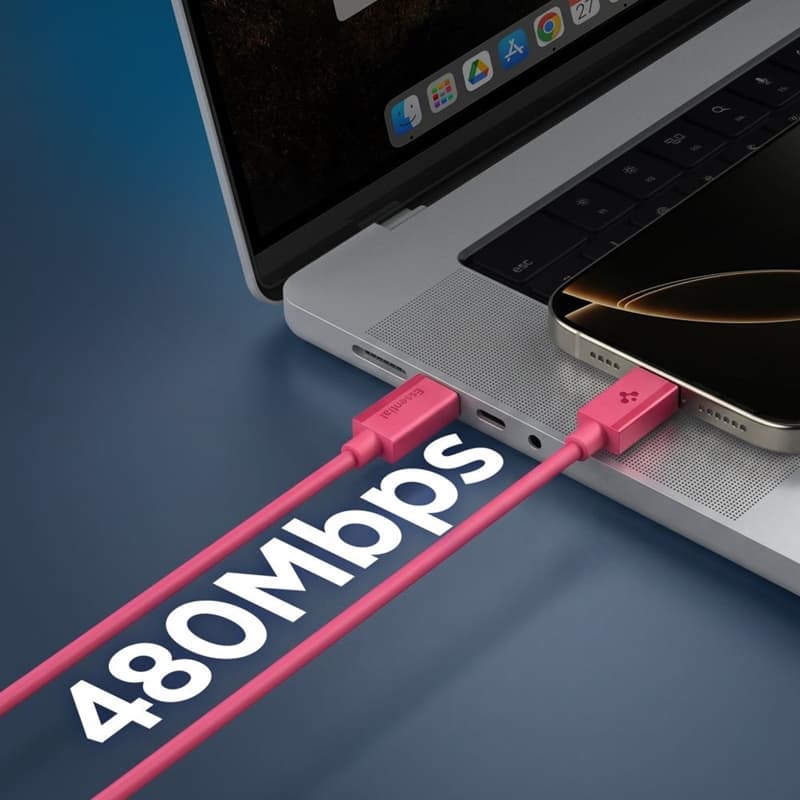 Spigen EB6010CC Essential - USB-C to USB-C Cable 60W 1m (Pink) 5