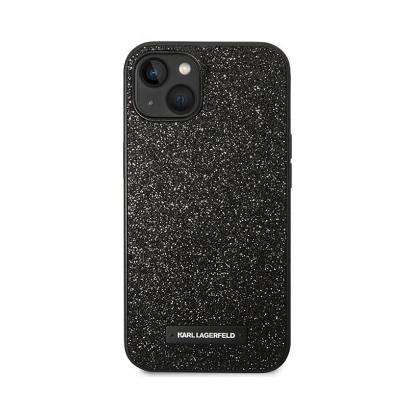 Karl Lagerfeld Glitter Plaque Logo - Case for iPhone 14 Plus (Black) 3