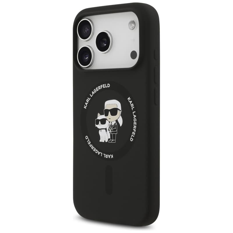 Karl Lagerfeld Silicone Karl & Choupette Ring MagSafe - Case iPhone 17 Pro (black) 2