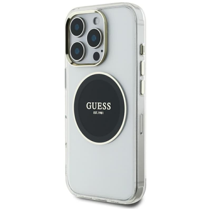 Guess IML Metal Colored Circle Classic Logo MagSafe - Case for iPhone 16 Pro Max (black) 2