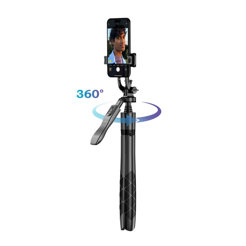 Crong SelfieGo Ultra – Aluminum Bluetooth Selfie Stick Tripod (Black) 7