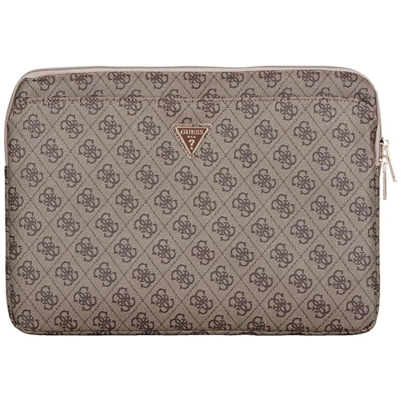 Guess 4G Zipper Pocket Triangle Logo Sleeve - Laptop Sleeve 14" (brown)