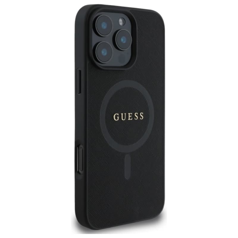 Guess Saffiano Classic Logo MagSafe - Case for iPhone 16 Pro Max (black) 4
