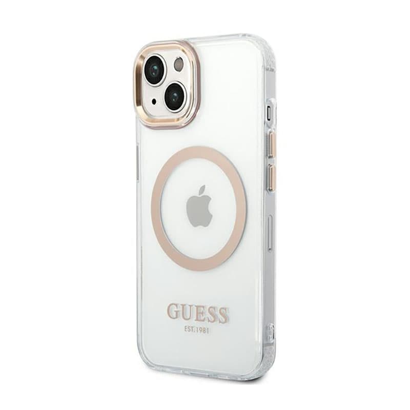Guess Metal Outline MagSafe - Case for iPhone 14 (Clear) 2