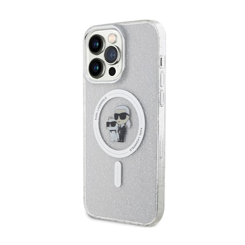 Karl Lagerfeld Karl & Choupette Glitter MagSafe - iPhone 14 Pro Max Case (Transparent) 2