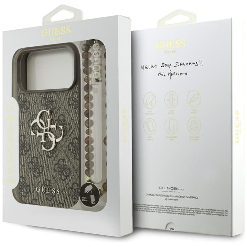 Guess 4G Strap 4G Classic Logo - Case iPhone 17 Pro Max (Brown) 8
