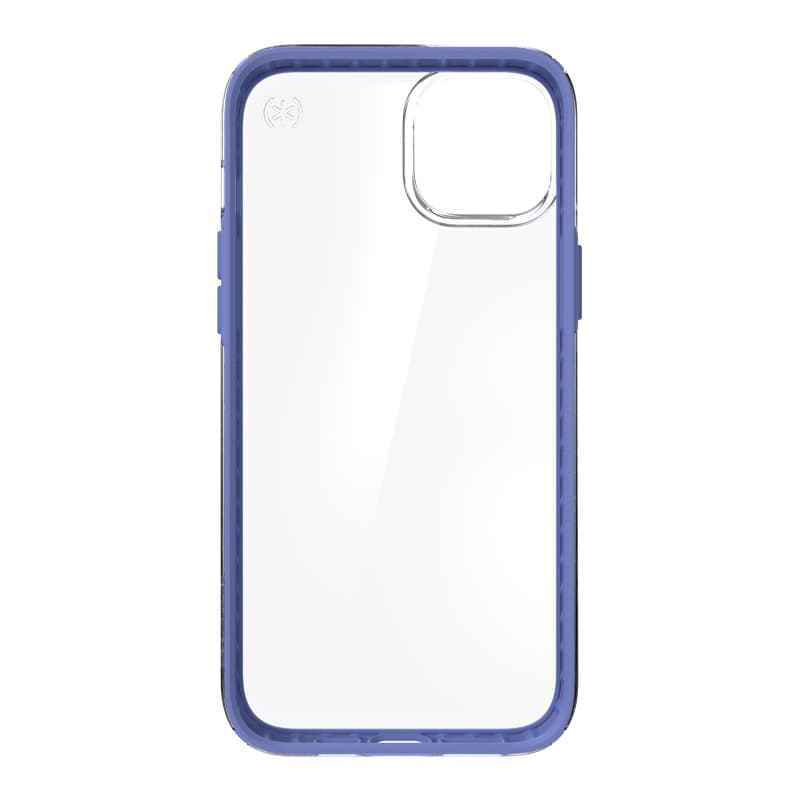 Speck Presidio Perfect-Clear with Impact Geometry - iPhone 15 Plus / 14 Plus Case with MICROBAN Coating (Clear / Grounded Purple) 8