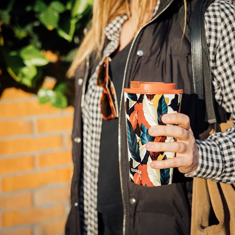 Quokka Vaso Cafe Double Walled - Double Walled Mug 450 ml (Autumn Fall) 2