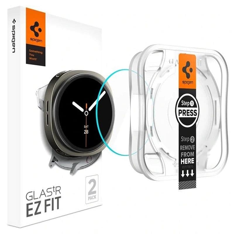 Spigen GLAS.TR EZ FIT 2-Pack - Tempered Glass for Samsung Galaxy Watch 8 40 mm (2 pcs) 1