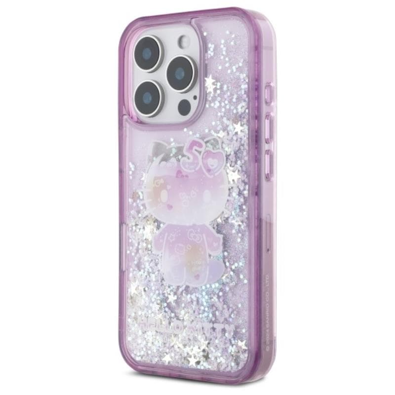 Hello Kitty Liquid Glitter 50TH Anniversary Party - Case for iPhone 16 Pro Max (purple) 2