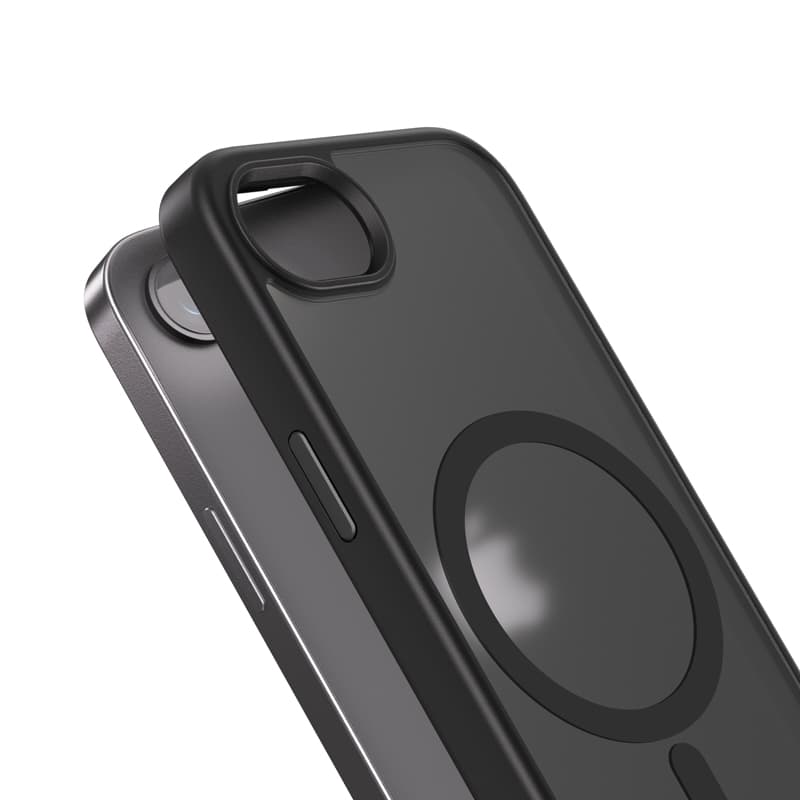 Crong Hybrid Frost MAG Cover - iPhone 17e / 16e MagSafe Case (Black) 3