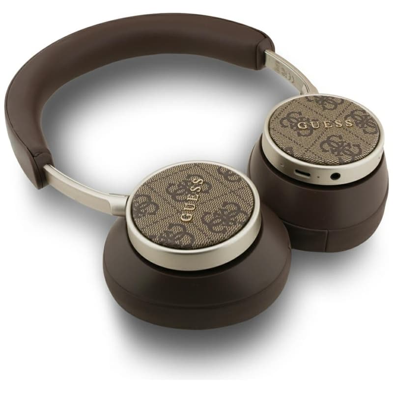 Guess 4G Classic Logo - Wireless Over-Ear Bluetooth Headphones (Brown) 3