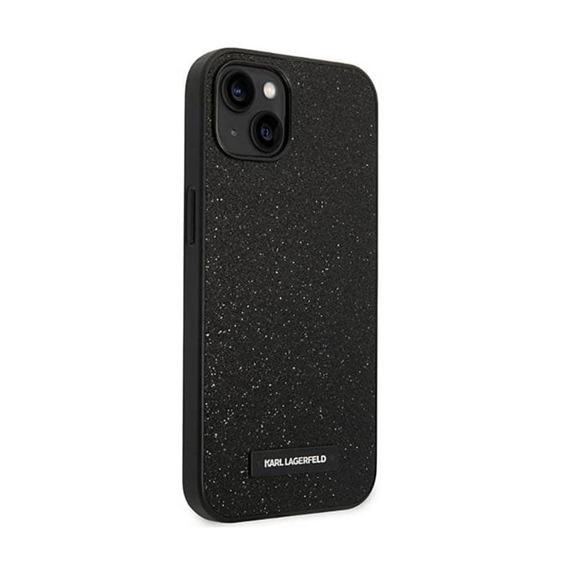 Karl Lagerfeld Glitter Plaque Logo - Case for iPhone 14 Plus (Black) 4