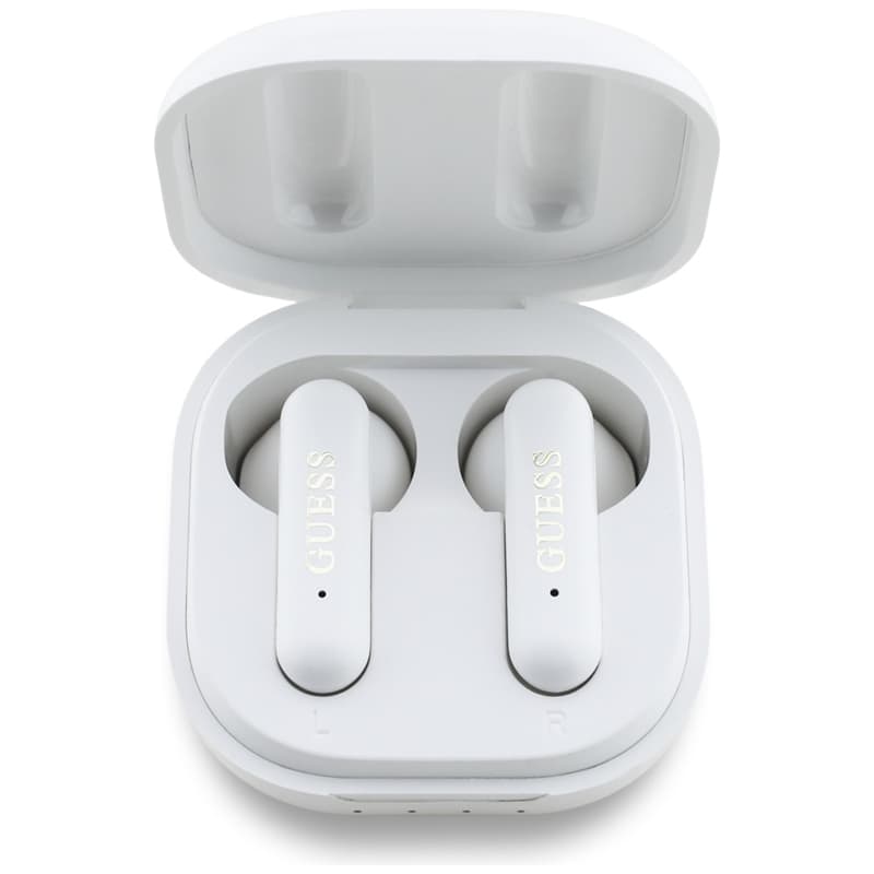 Guess 4G Metal Logo - TWS Bluetooth Earphones + Charging Case (White) 3
