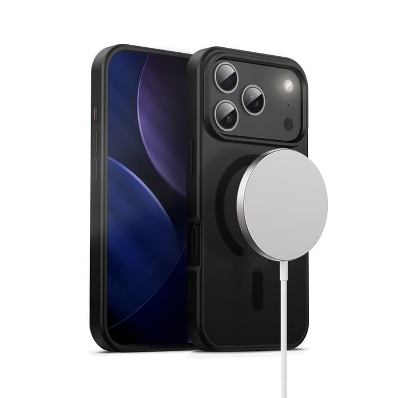 Crong Hybrid Frost MAG Cover - MagSafe iPhone 17 Pro Case (Black) 1