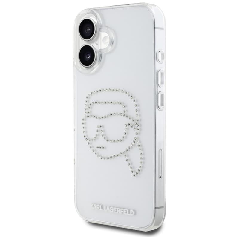 Karl Lagerfeld IML Rhinestones Karl Head - Case for iPhone 16 (transparent) 2