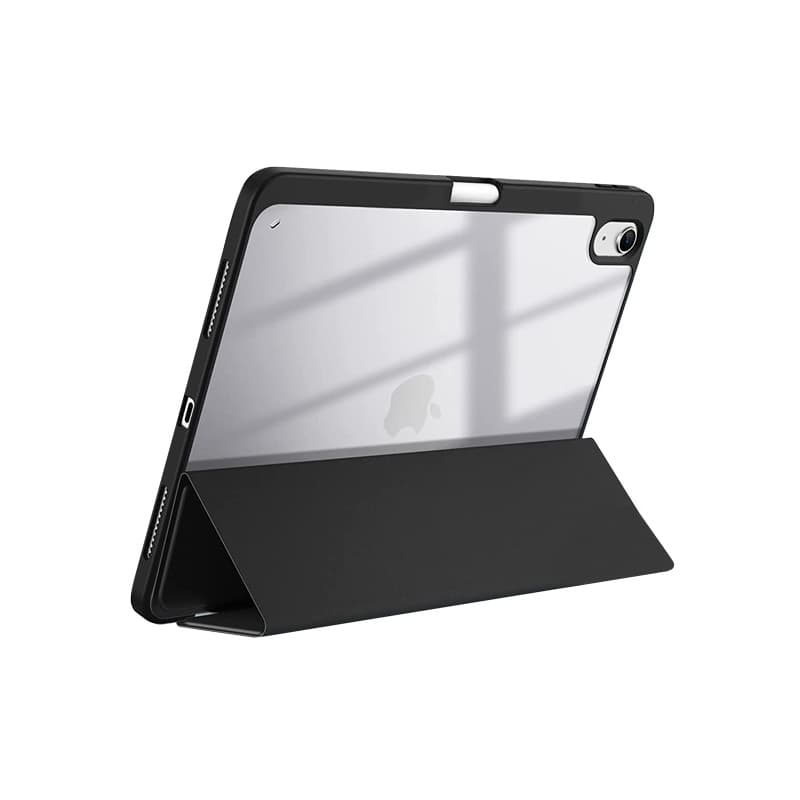Crong PrimeFolio – iPad 11" (2025) / iPad 10.9” (2022) Case with Stand and Apple Pencil Storage (Black/Clear) 3